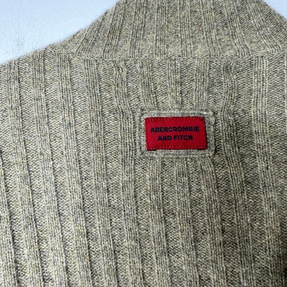 Abercrombie & Fitch VTG Wool Turtleneck Sweater Knit Elbow Patch Mens Small - Picture 6 of 7